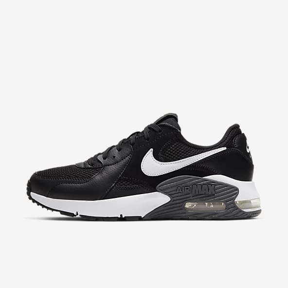 Black nike trainers white sole womens top